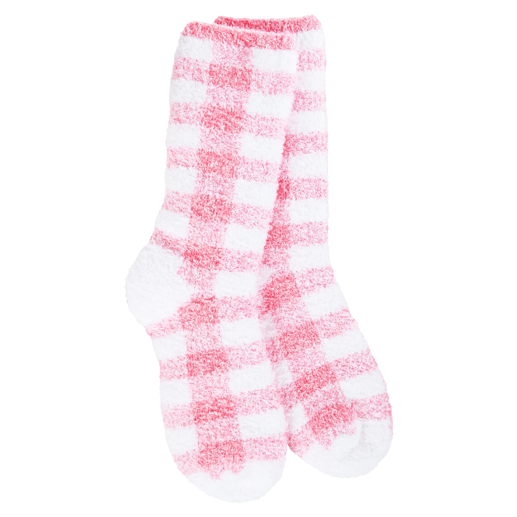 World's Softest Pink Check Fireside Sock