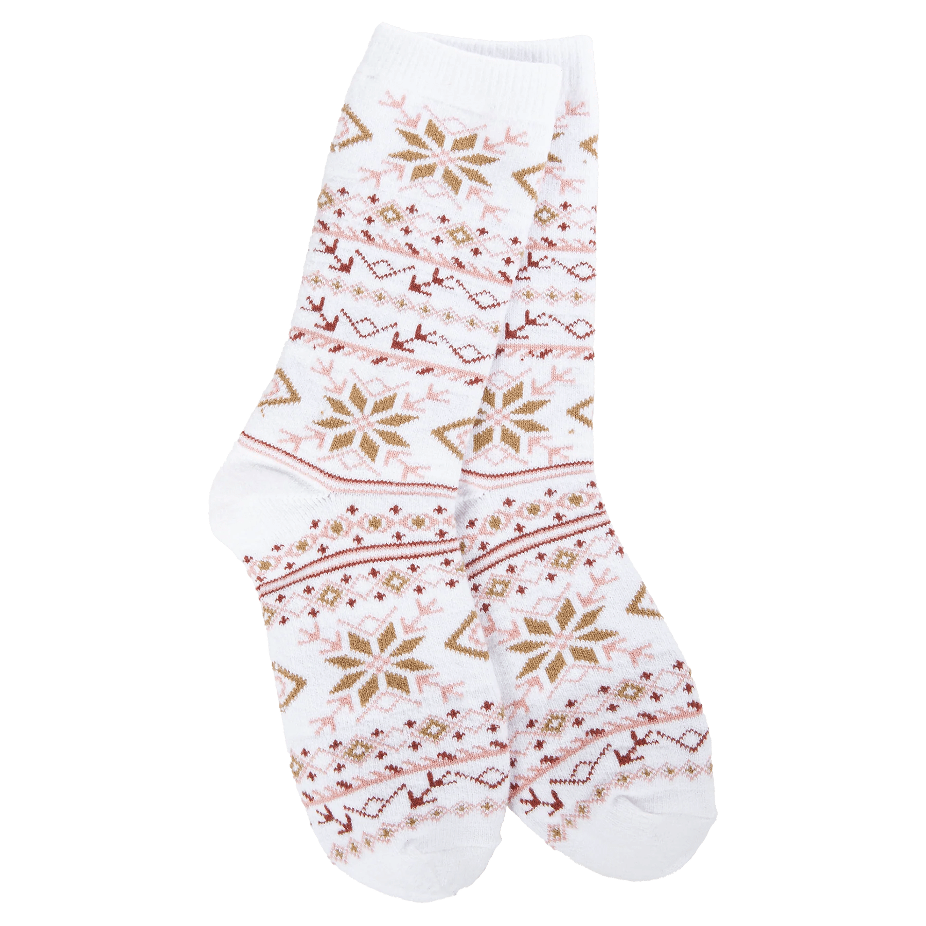 World's Softest Holiday Mini Crew - Fair Isle White