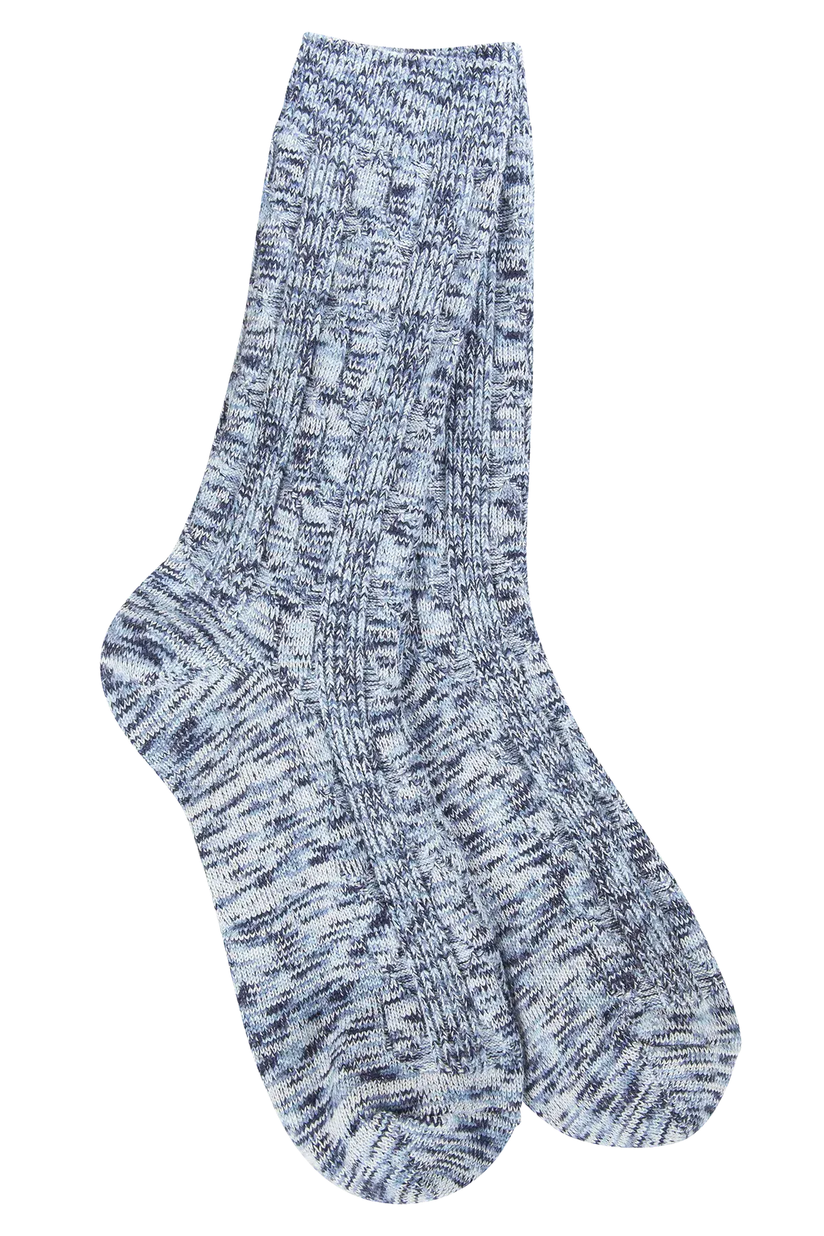 World's Softest Lt Wt Cable Crew - Peacoat Multi