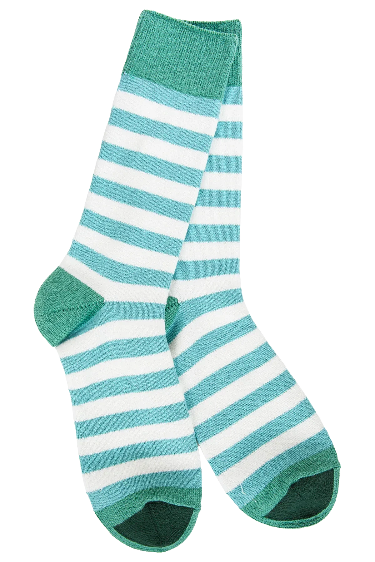 World's Softest Weekend True Stripe Crew - Frosty Spruce