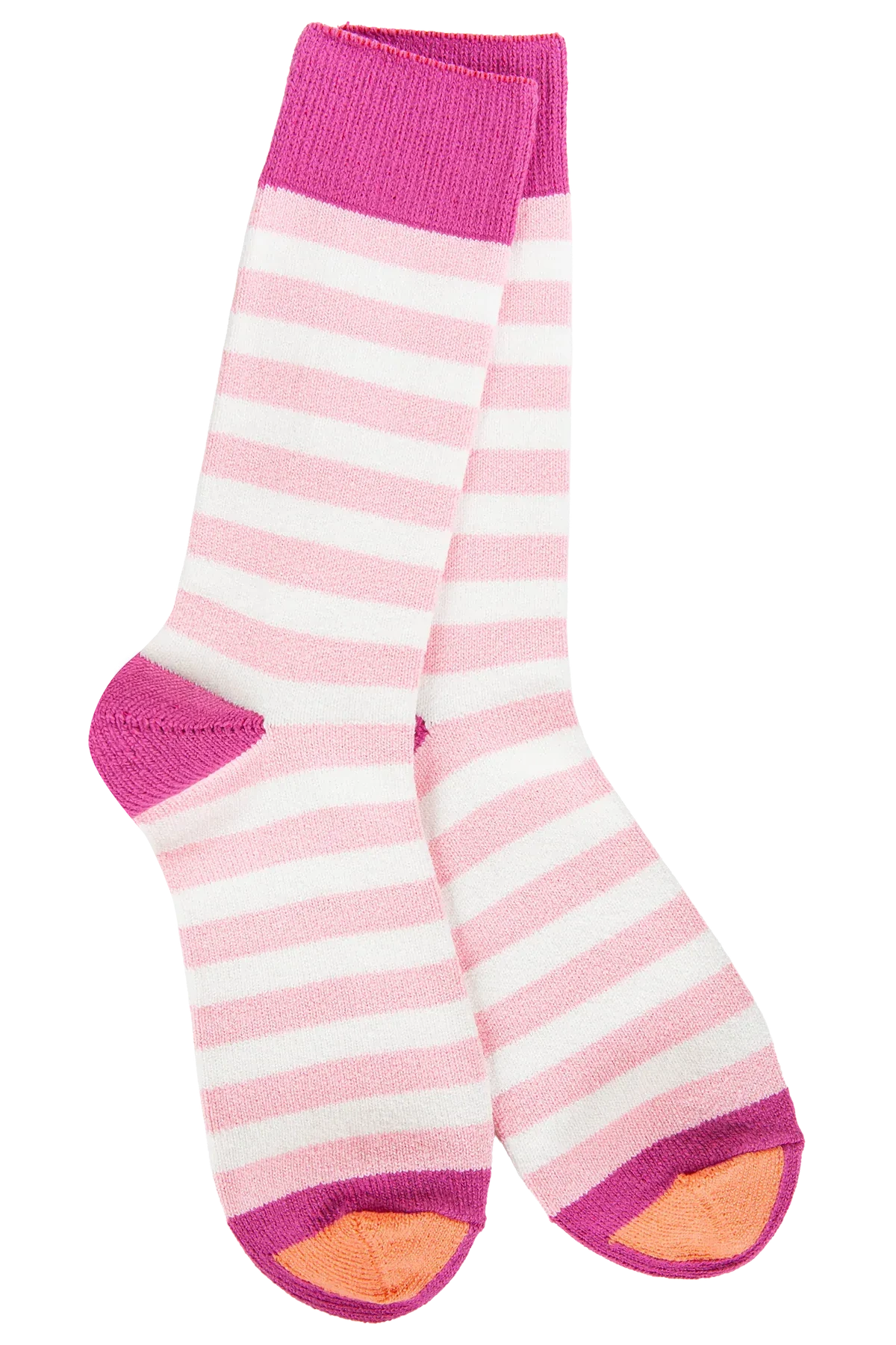 World's Softest Weekend True Stripe Crew - Wild Strawberry