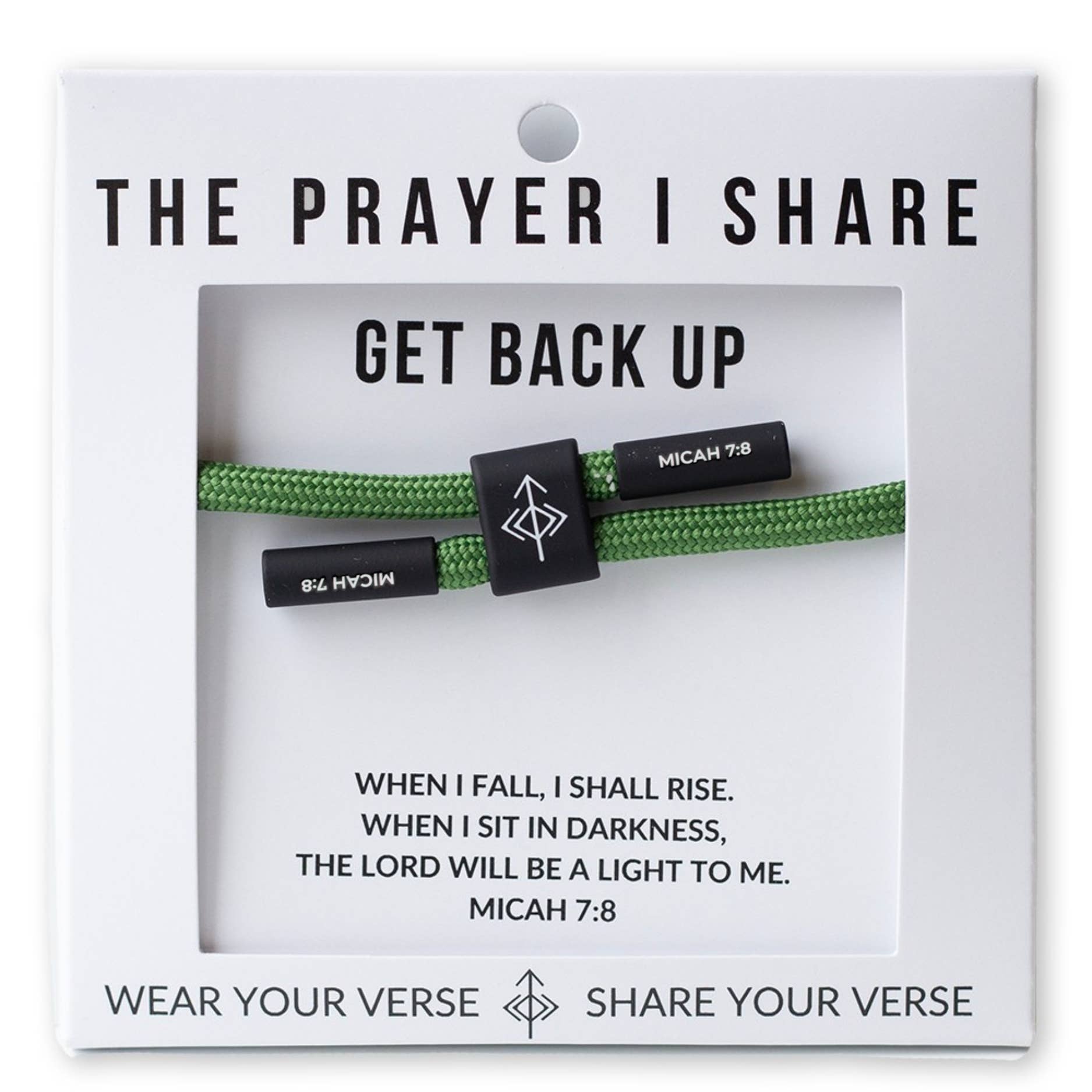 GET BACK UP Bracelet, Christian Cord Bracelet