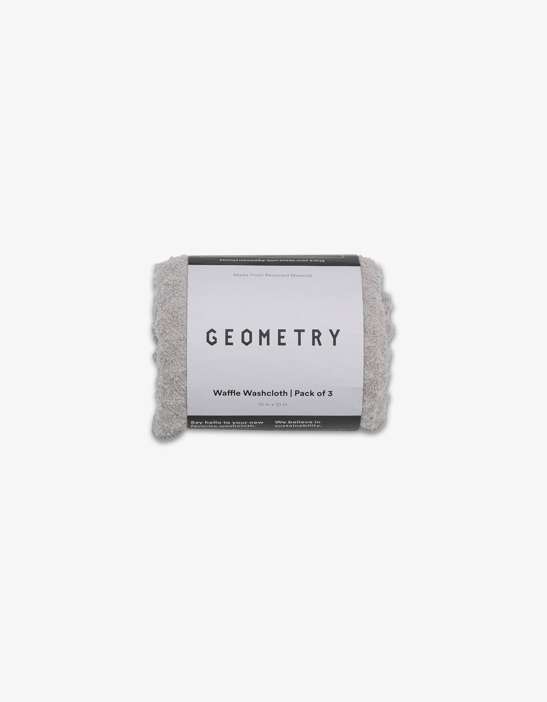 Geometry Stone Waffle Washcloth Set