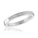 Channel Set CZ Band Stack Ring