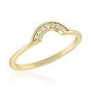 Curved CZ Gold Layer Ring