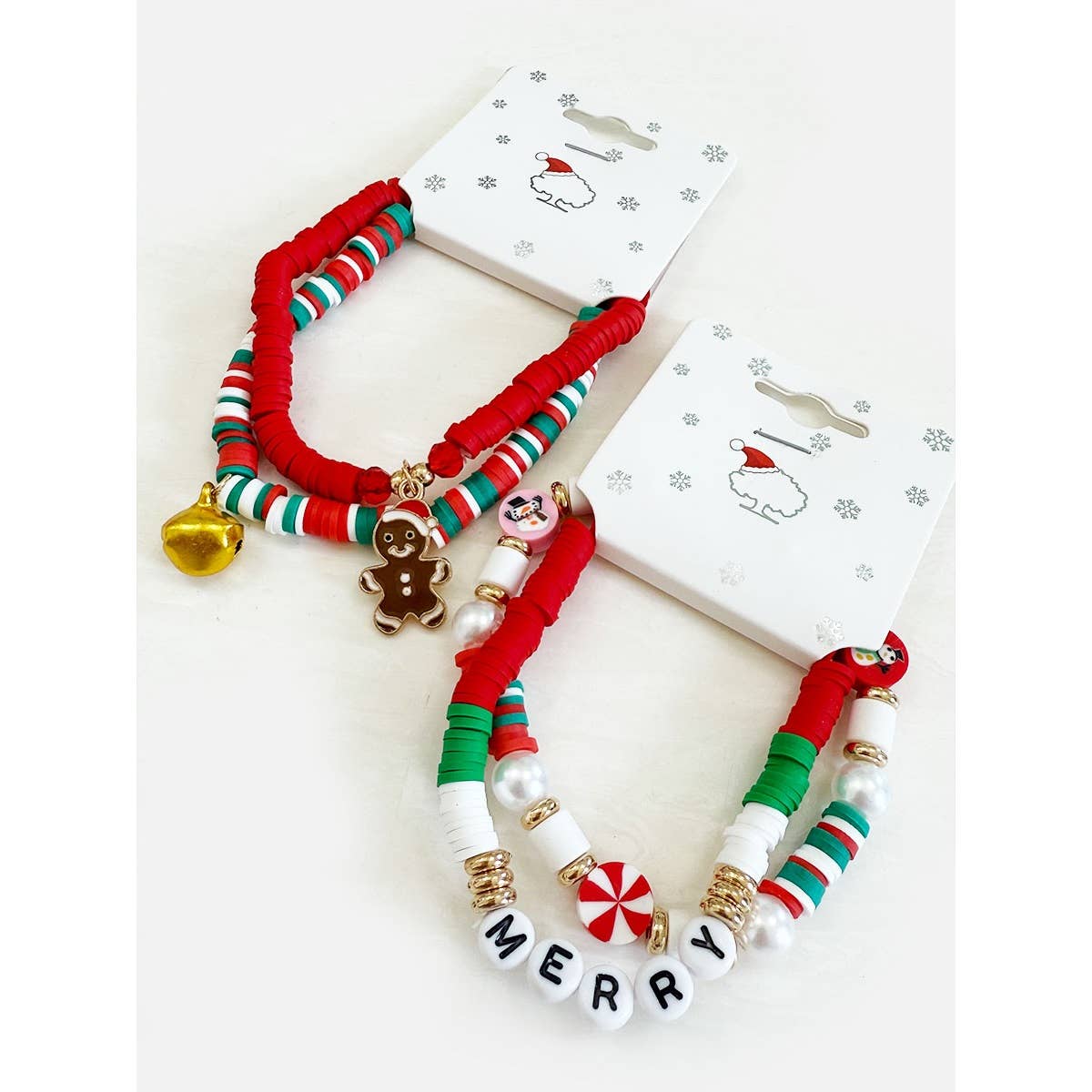 Christmas Theme Clay Bracelet Set