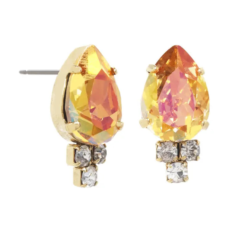 Vienna Stud Earrings in Watermelon: Peach Brandy