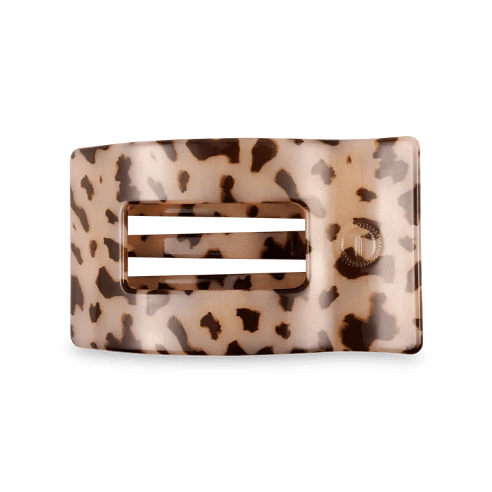 Blonde Tortoise Medium Flat Rectangle Clip