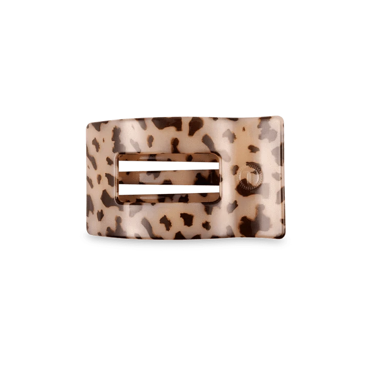 Blonde Tortoise Small Flat Rectangle Clip