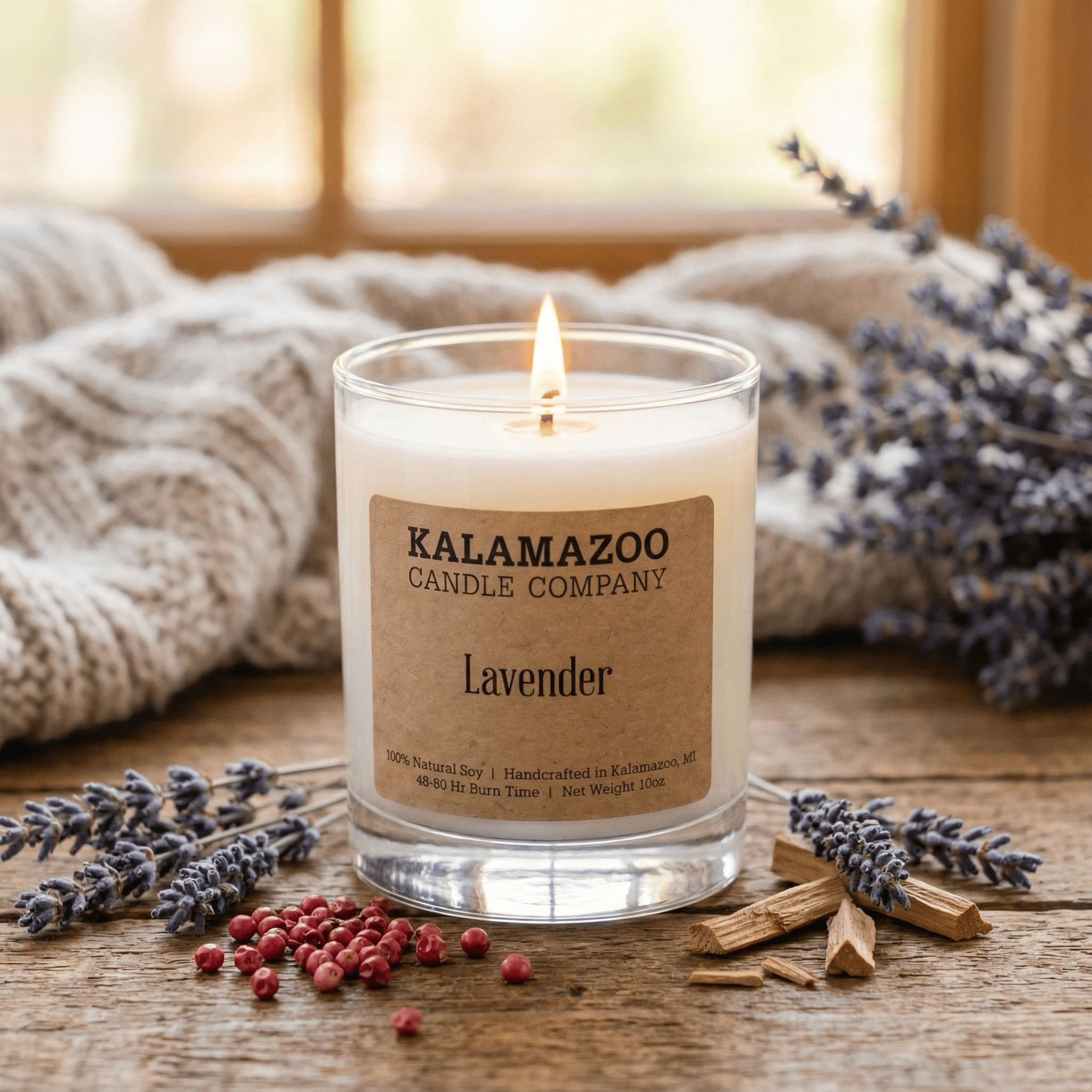 Lavender Soy Candle 10oz - Hand-Poured Michigan