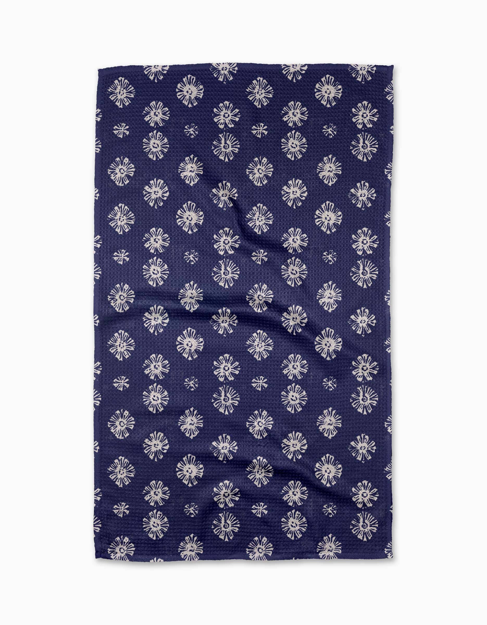 Geometry Leyla Blue Tea Towel
