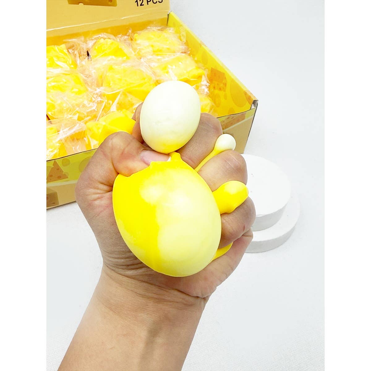 Viral Cheese Cube Squishy Toy