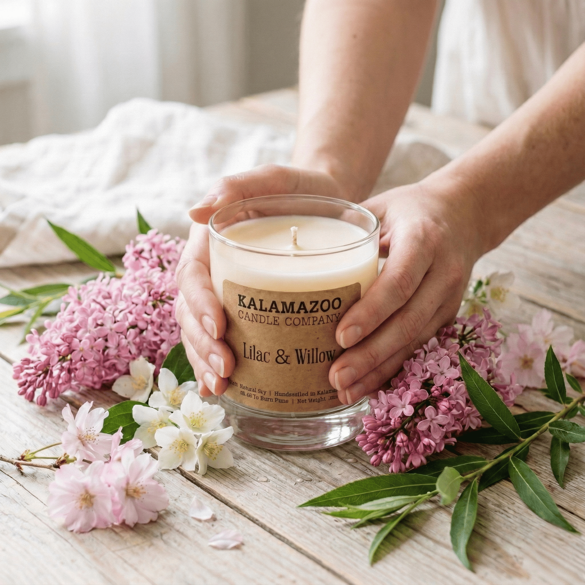Lilac and Willow Soy Candle 10oz - Hand-Poured Michigan