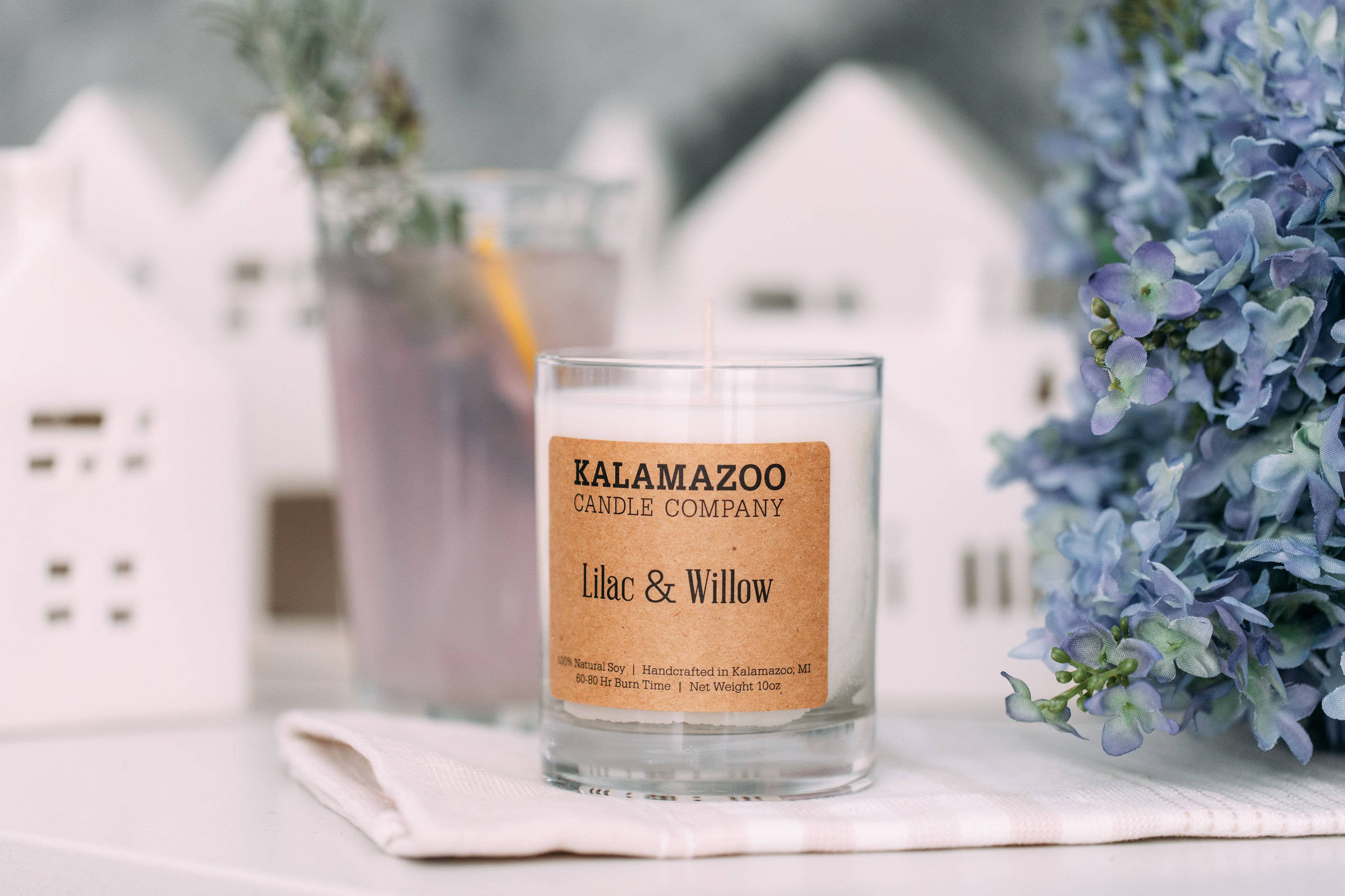 Lilac and Willow Soy Candle 10oz - Hand-Poured Michigan