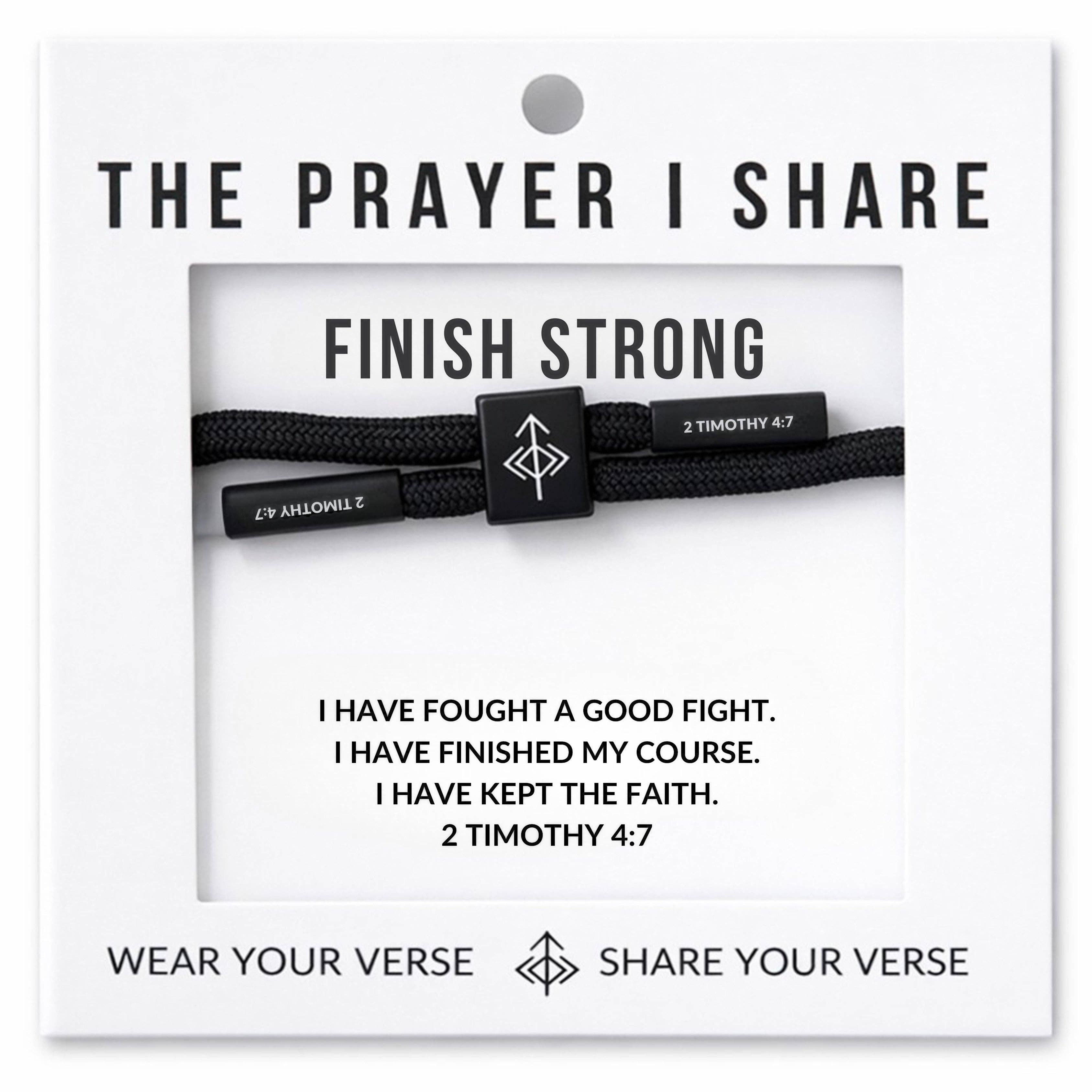 FINISH STRONG, Christian Cord Verse Bracelet