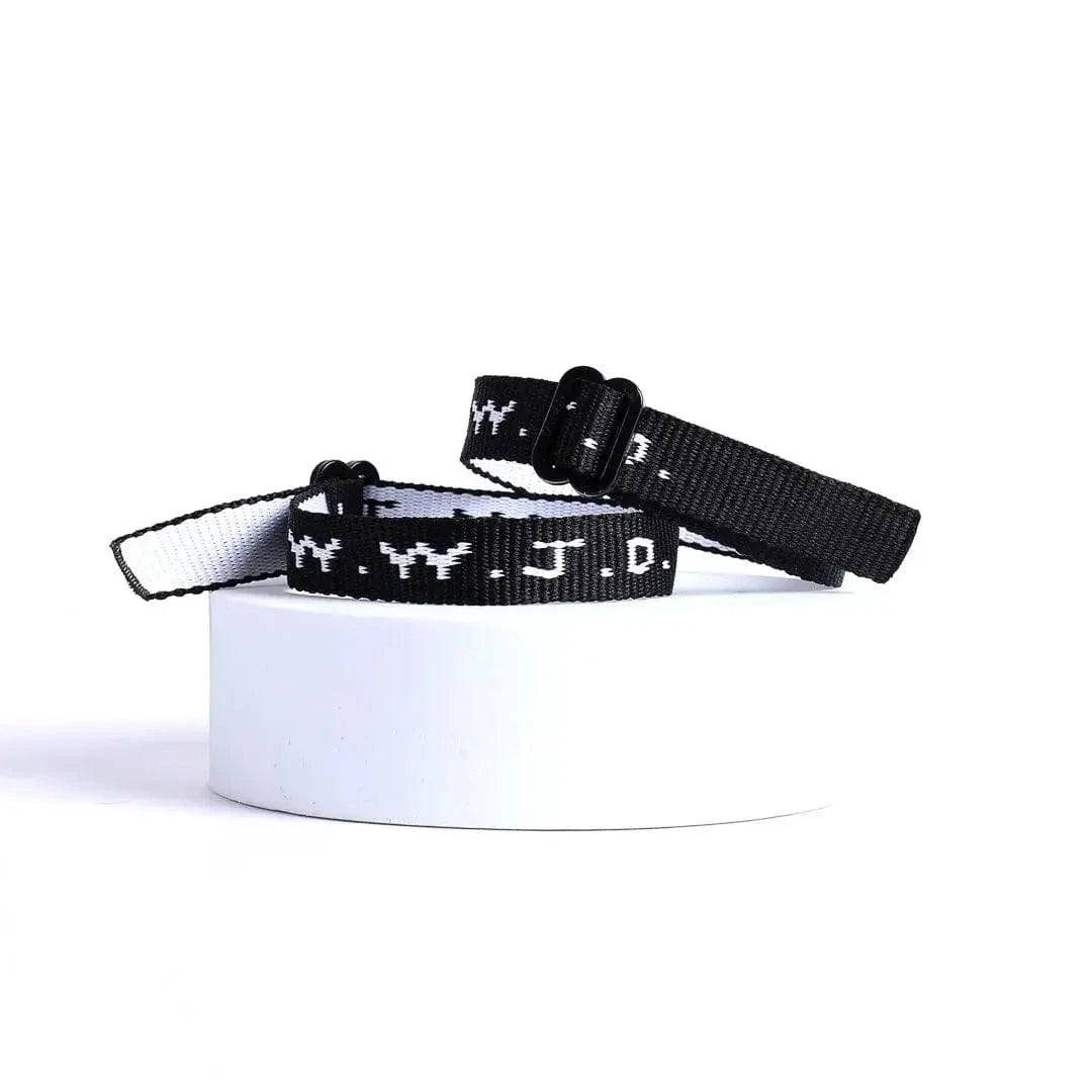 Black WWJD Woven Bracelet