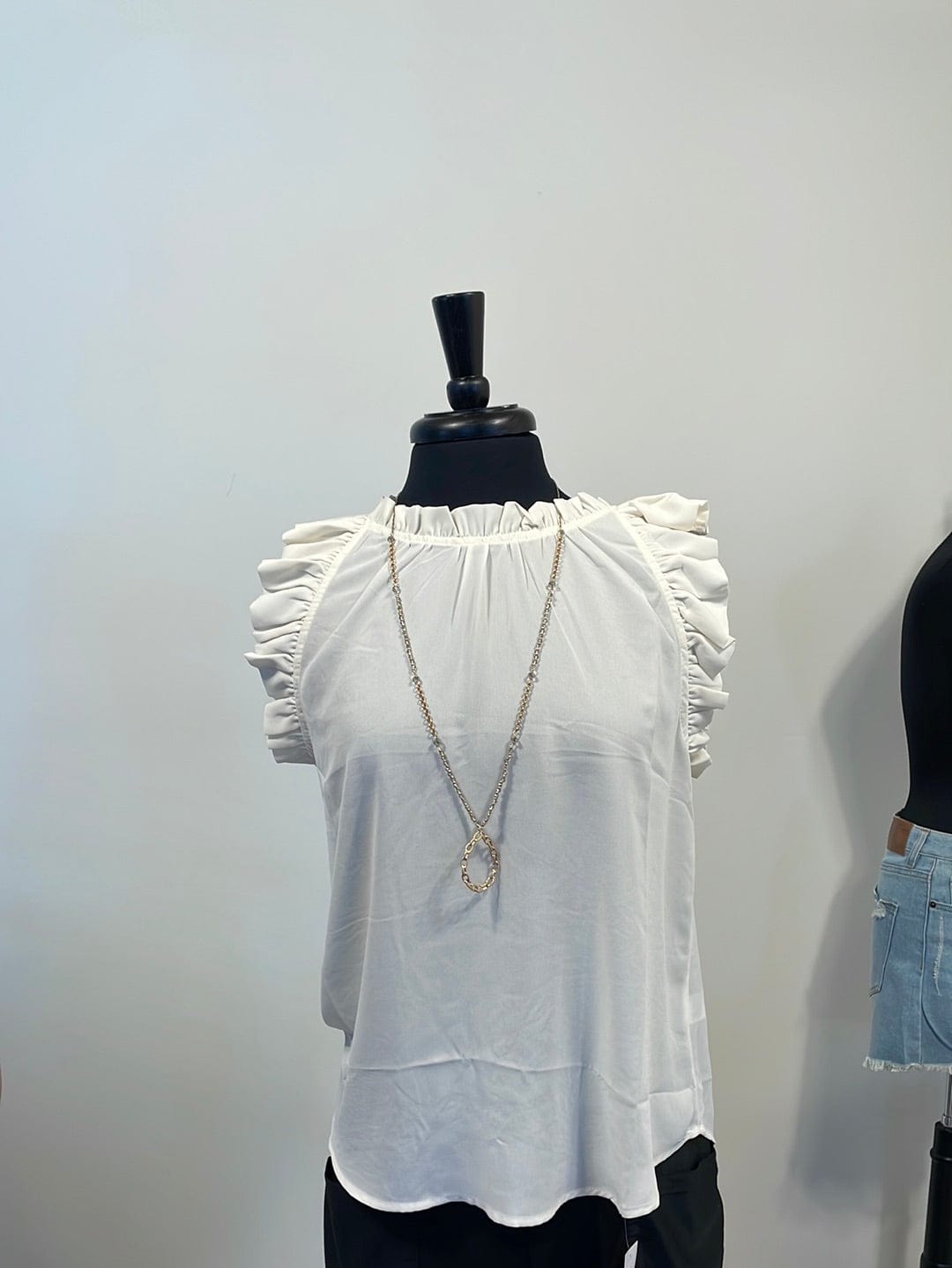 Gray Beaded Chain Pendant Necklace