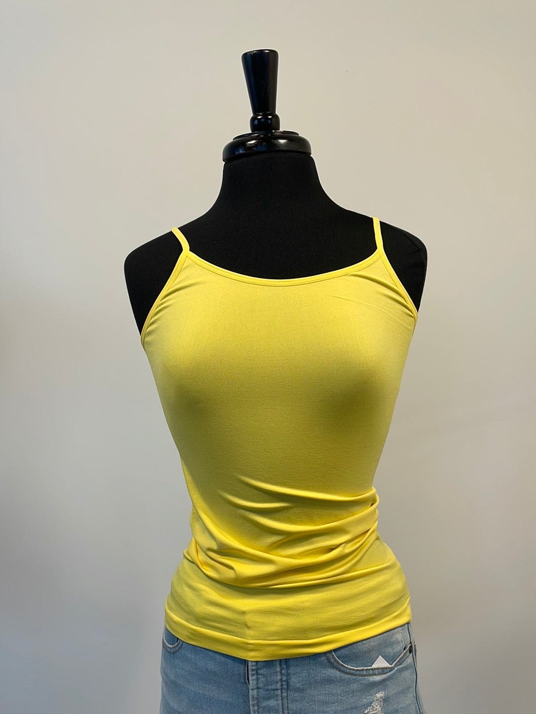 Yellow Seamless Adjustable Strap Cami