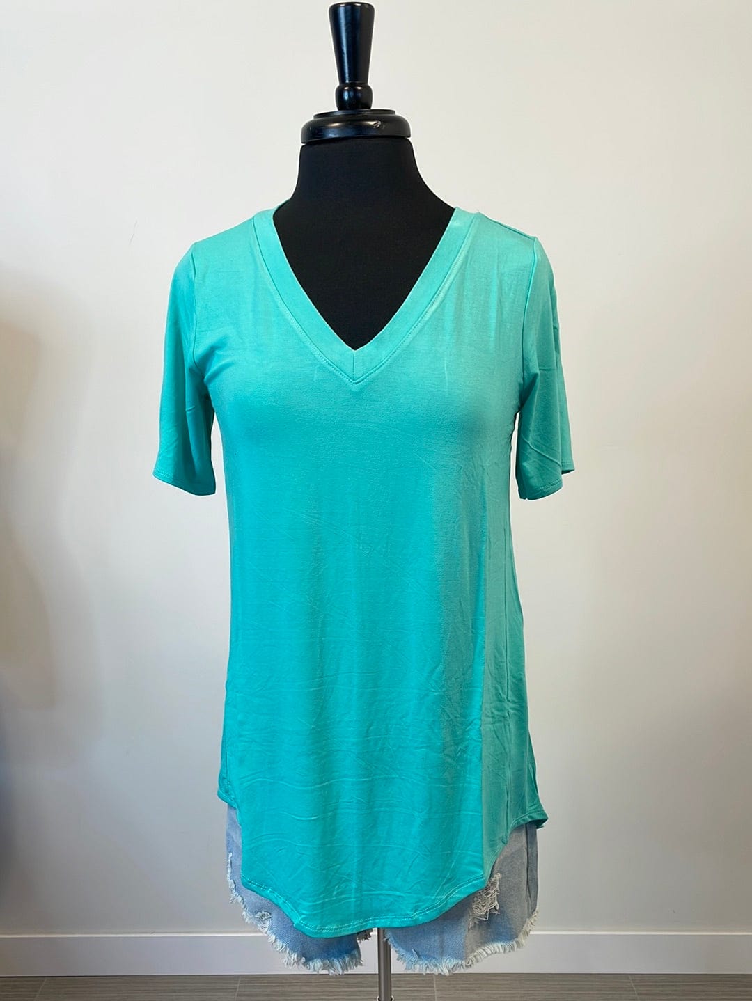 Minty Soft V-Neck Tee