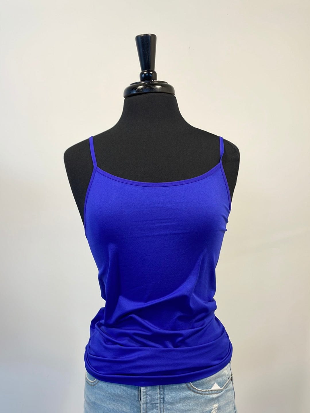 Bright Blue Seamless Adjustable Strap Cami