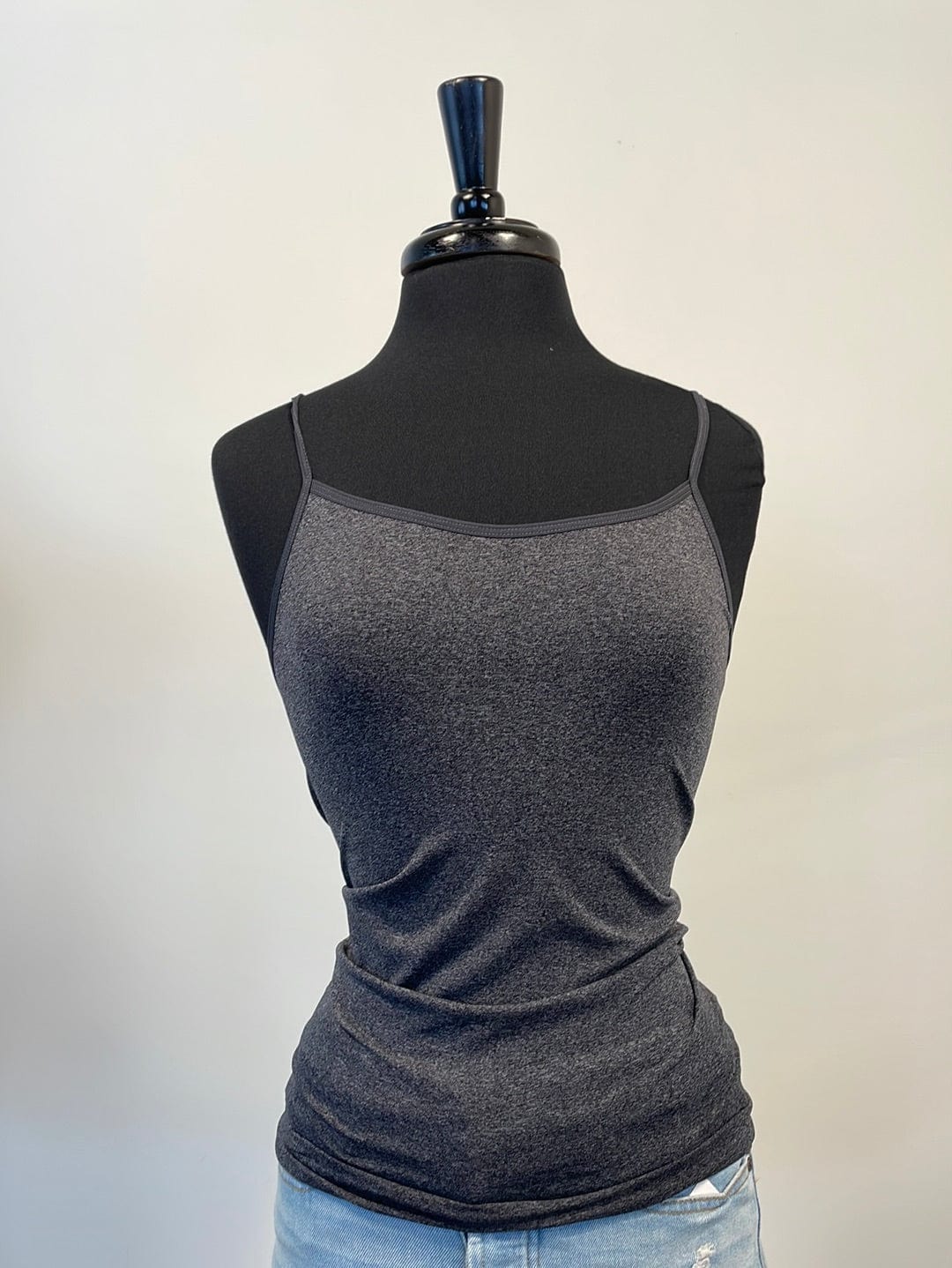 Charcoal Seamless Adjustable Strap Cami
