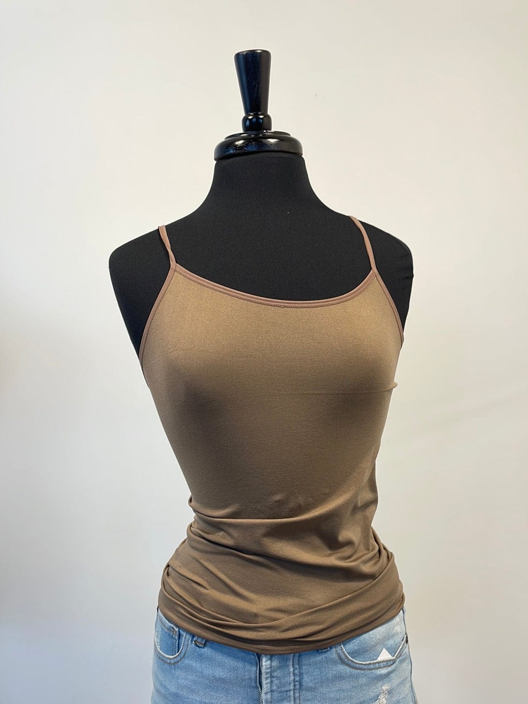 Mocha Seamless Adjustable Strap Cami