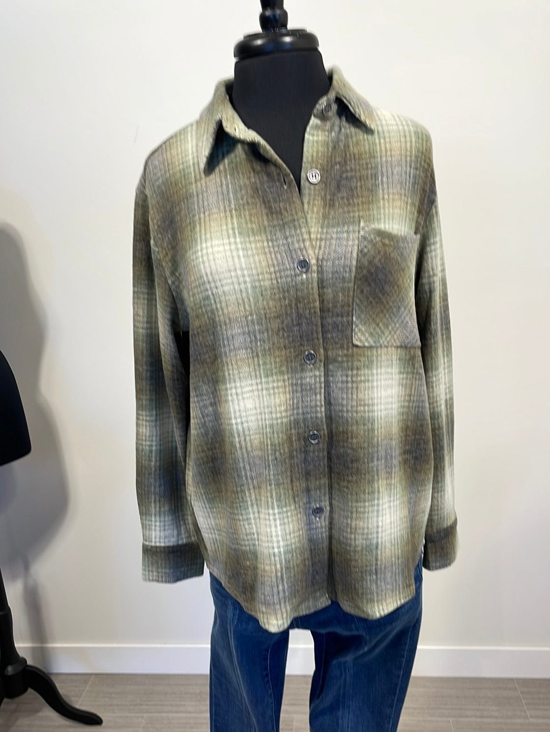Olive Lightweight Knit Shacket