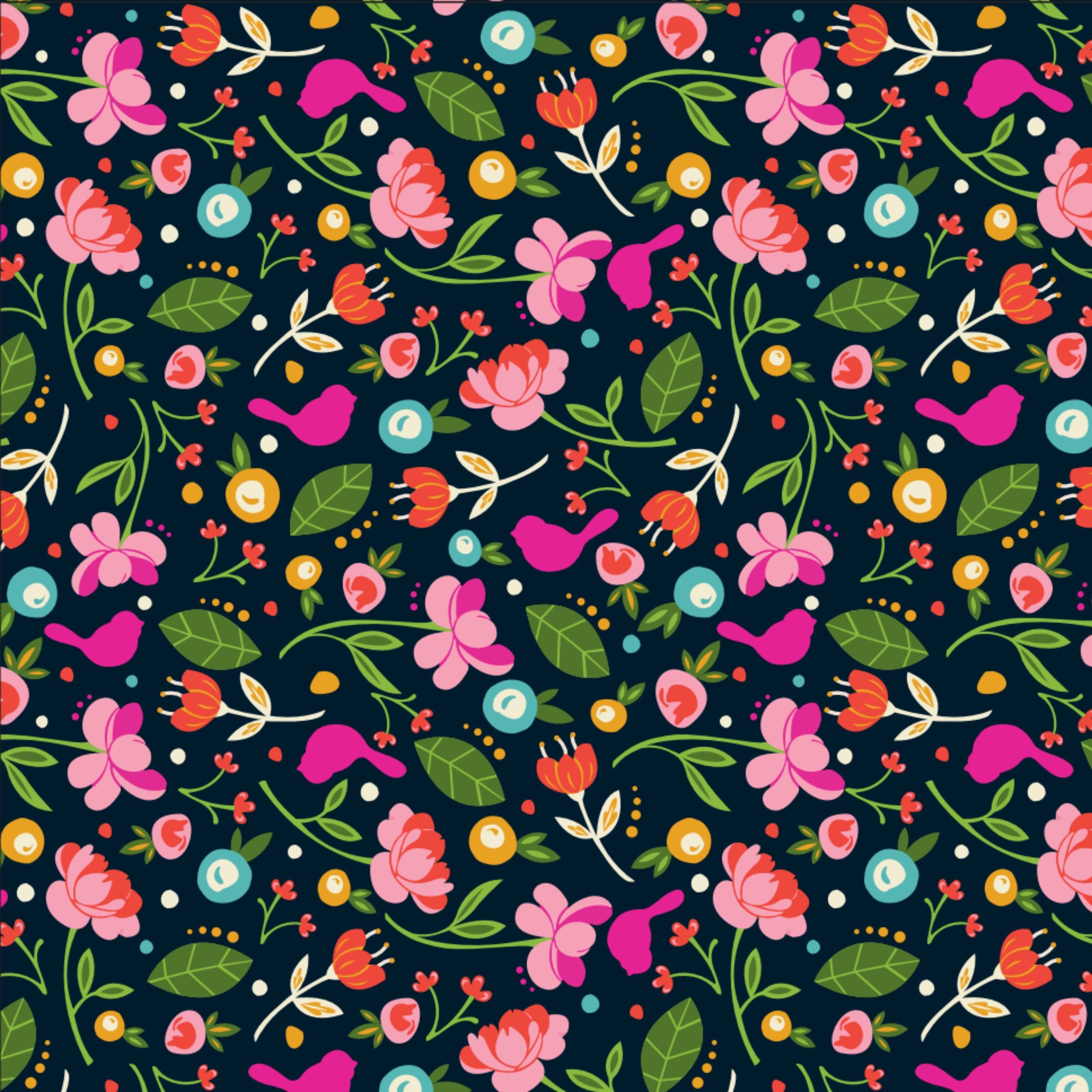 Pink Birdies Cocktail Napkin - Retired