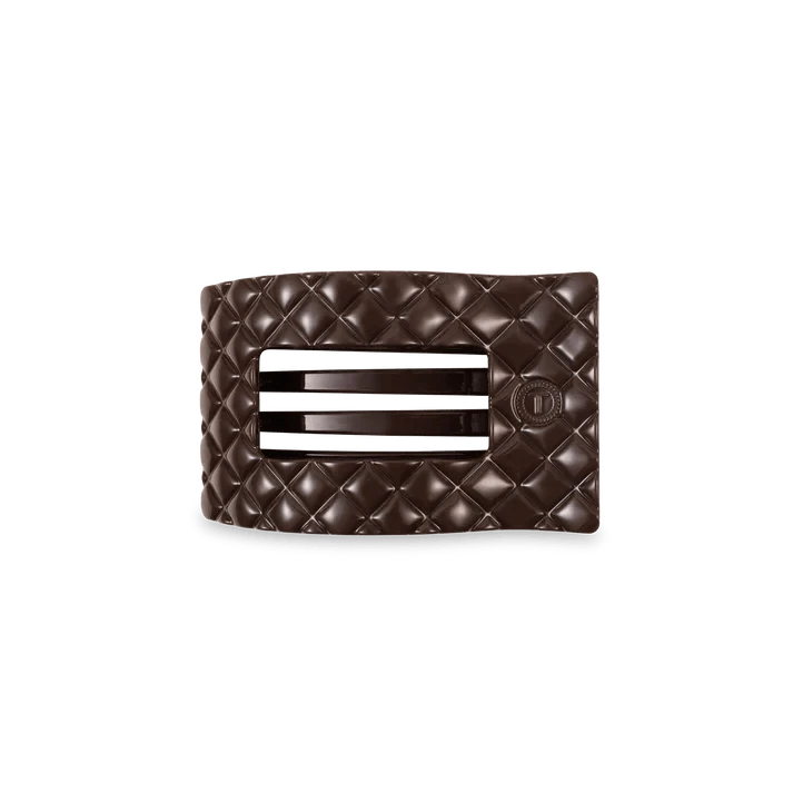 Truly Taupe Quilted Small Flat Rectangle Clip