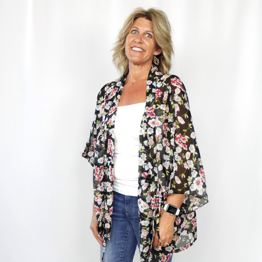 Flower Chiffon Kimono