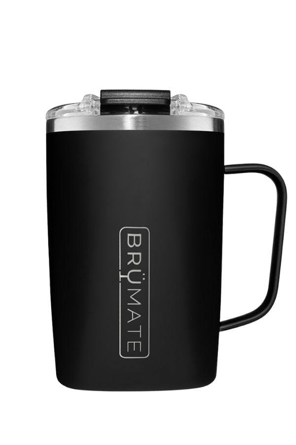 black matte mug with locking lid