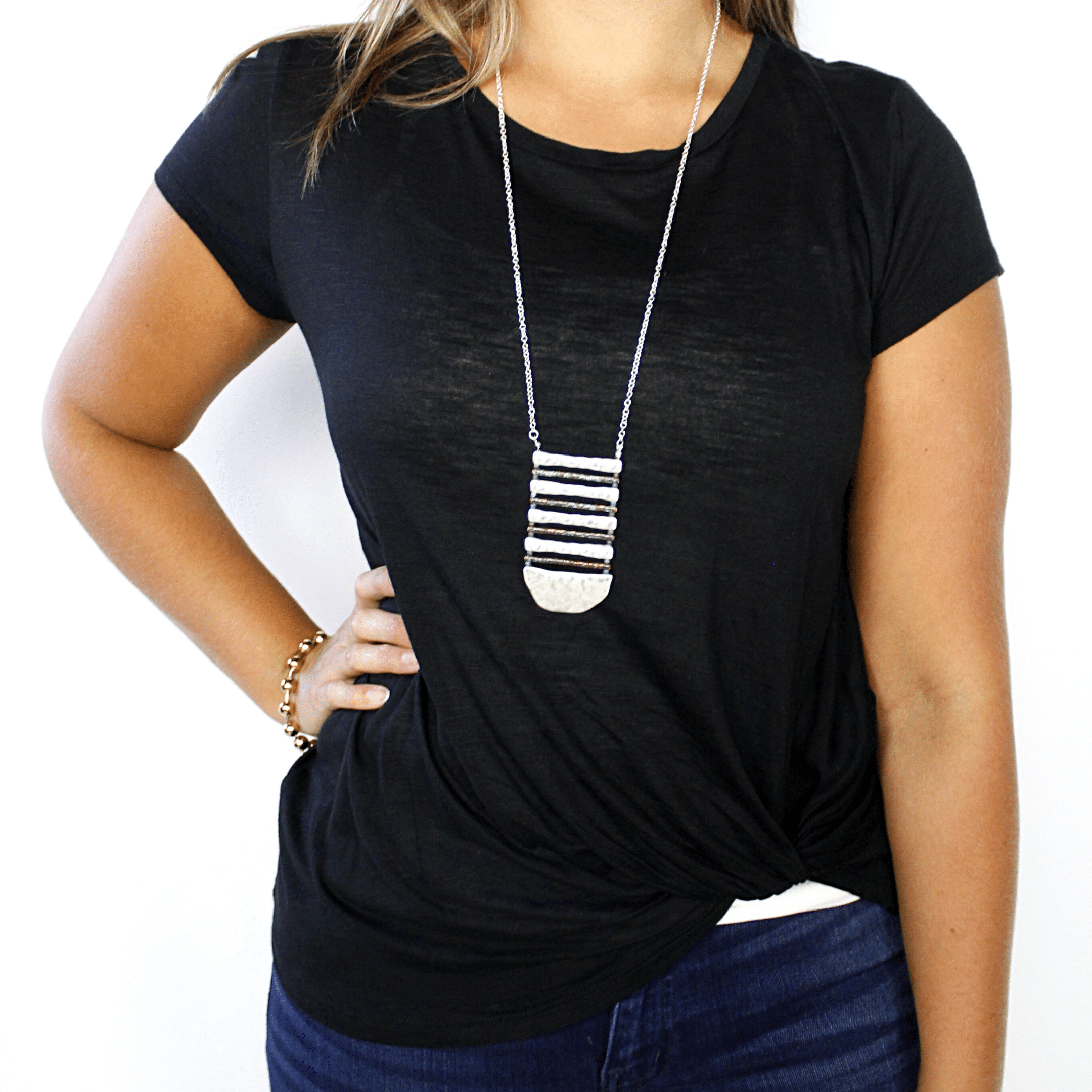 Multi Bar Pendant Necklace Set