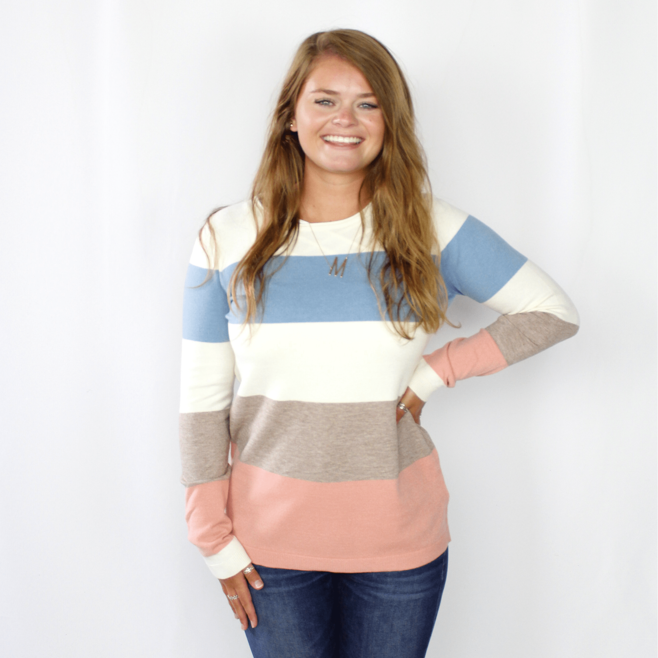 Stripe Round Neck Sweater