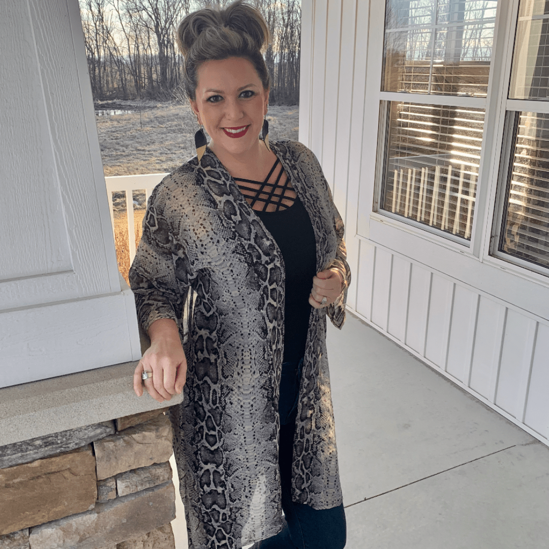 Snake Print Kimono