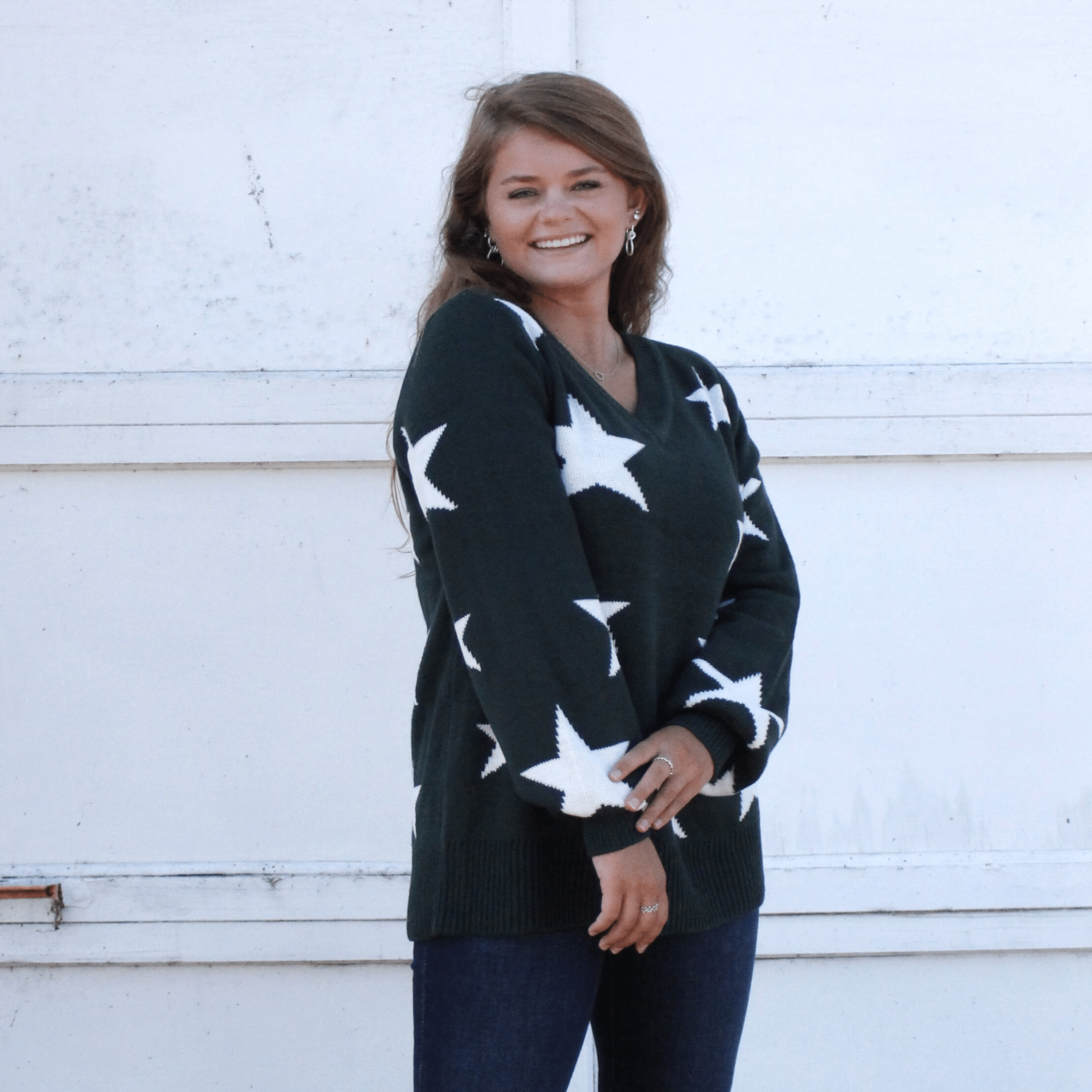 Star Vneck Sweater
