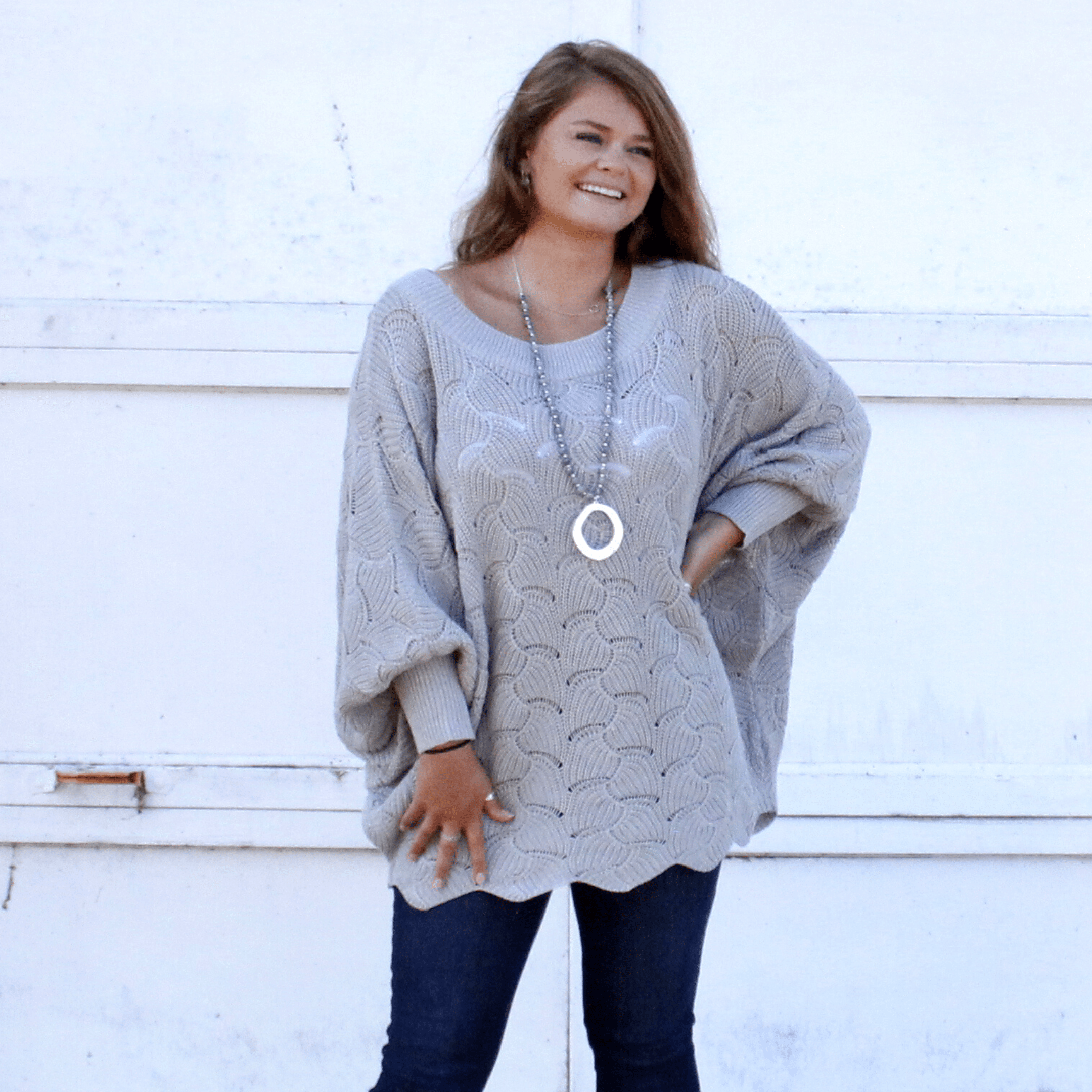 Open Weave Slouchy Sweater