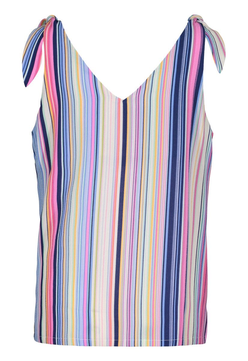 Phloxpink Sleeveless Blouse w/Tie