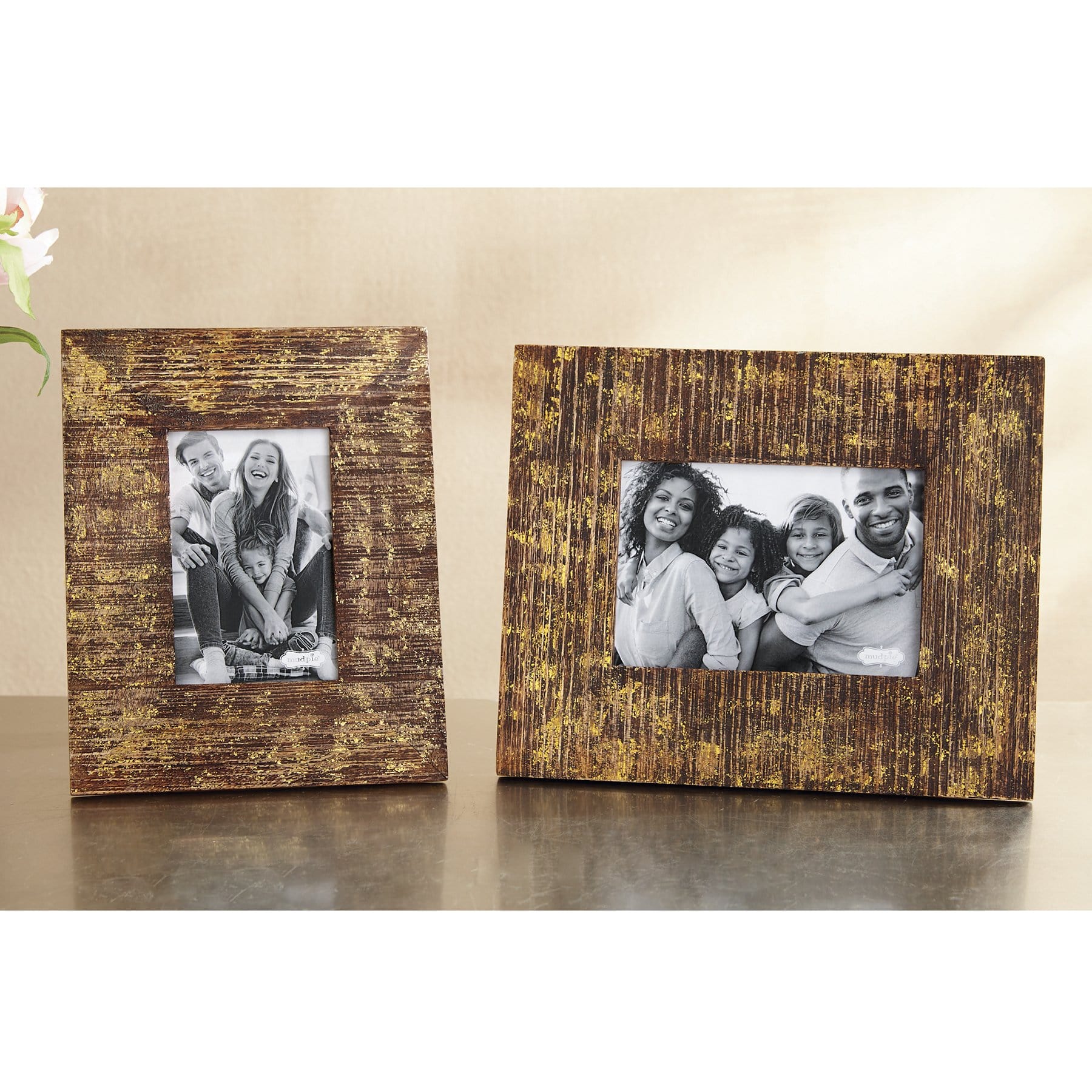 Wood Gold Foil 5x7 Frame