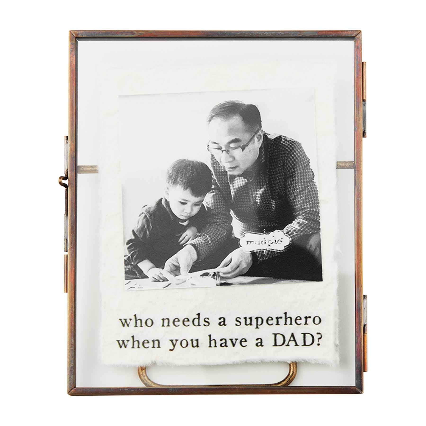 Dad Glass Metal Frame 3x3