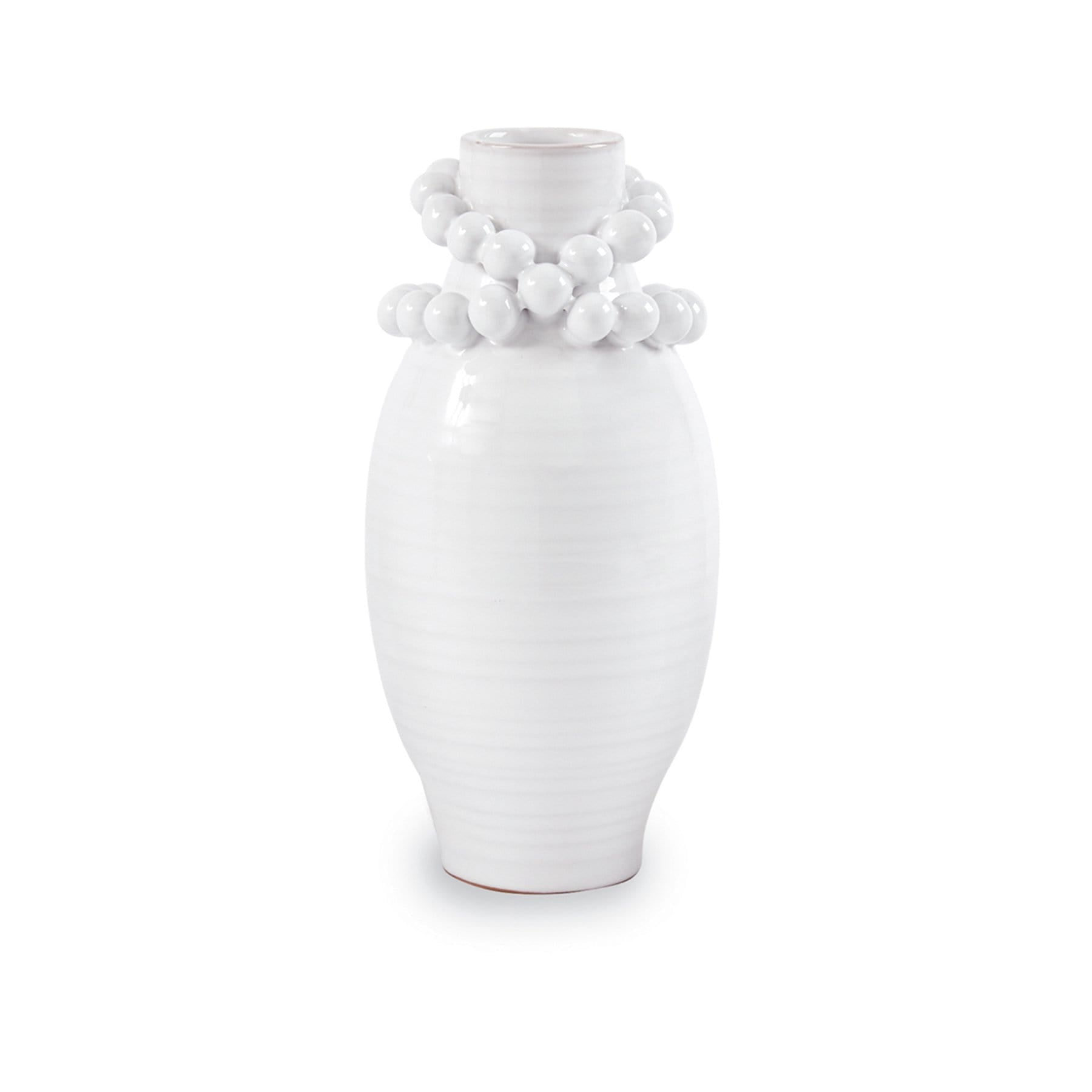 Medium Beaded Stoneware Vase