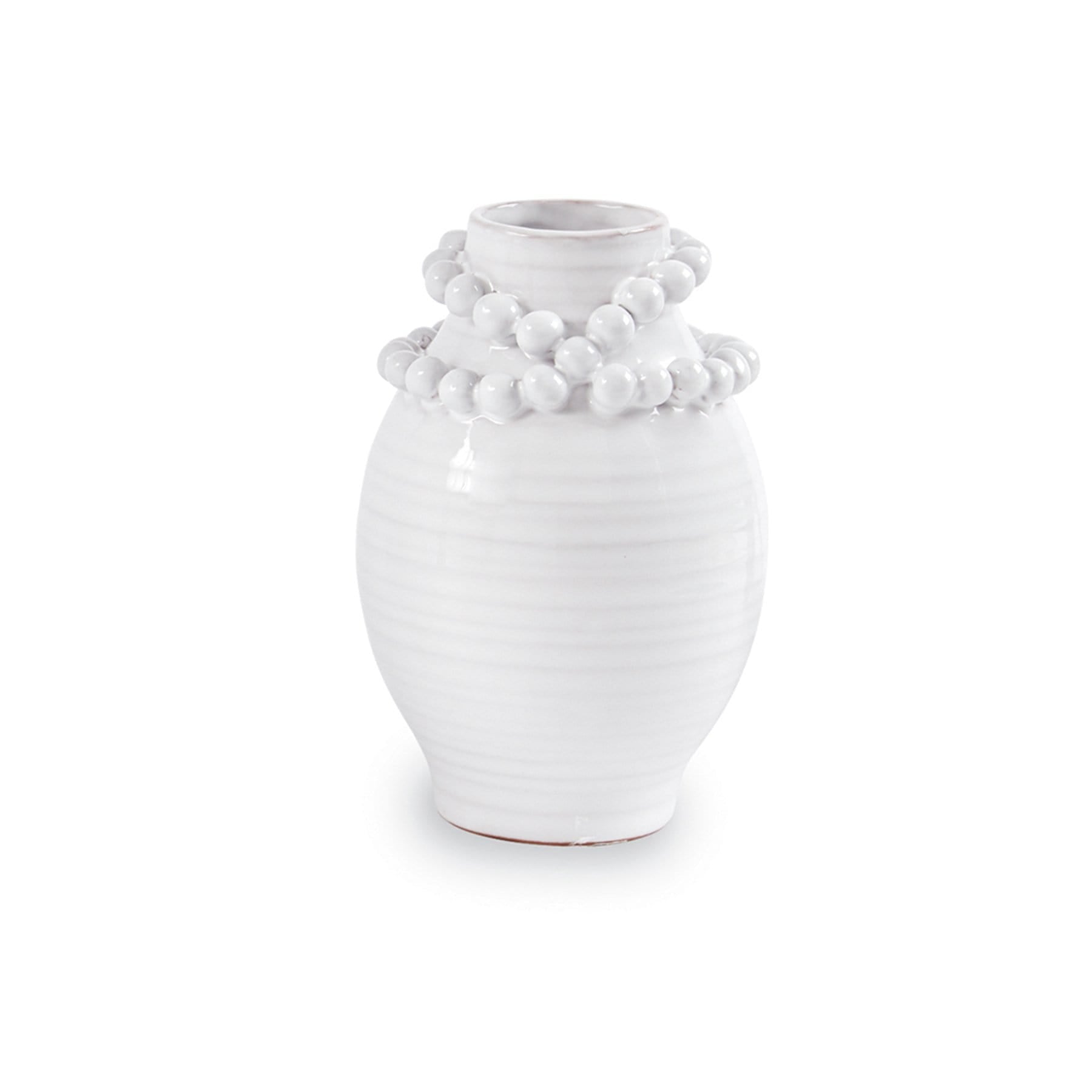 Small Beaded Stoneware Vase
