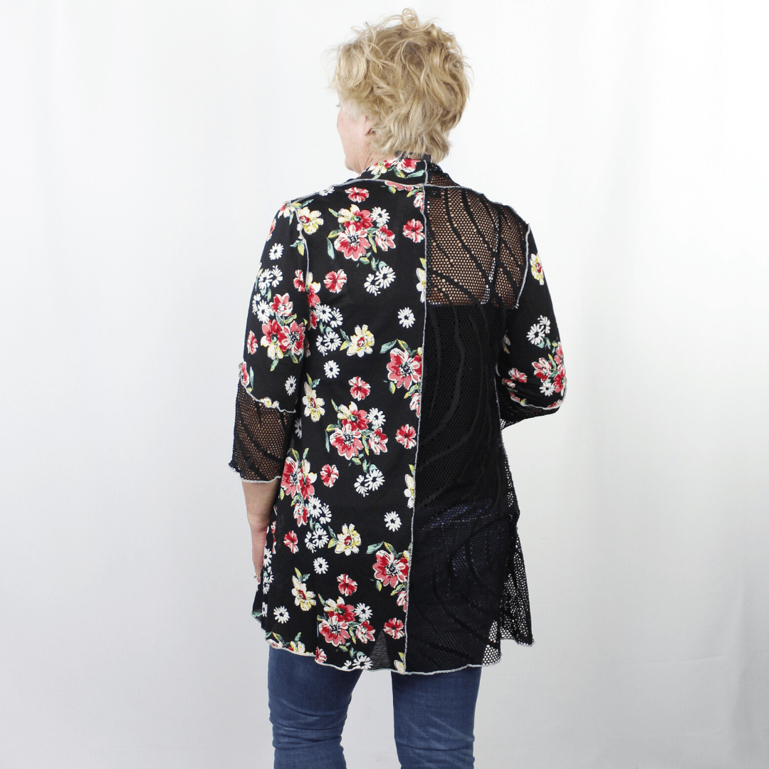 Patchwork Floral Mesh Jacket