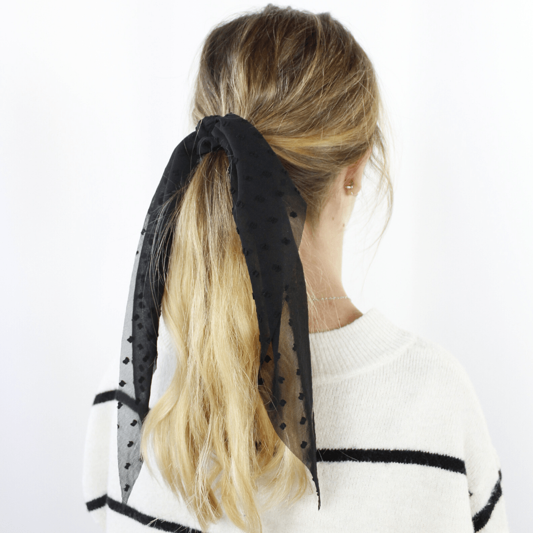 Swiss Dot Scarf Pony