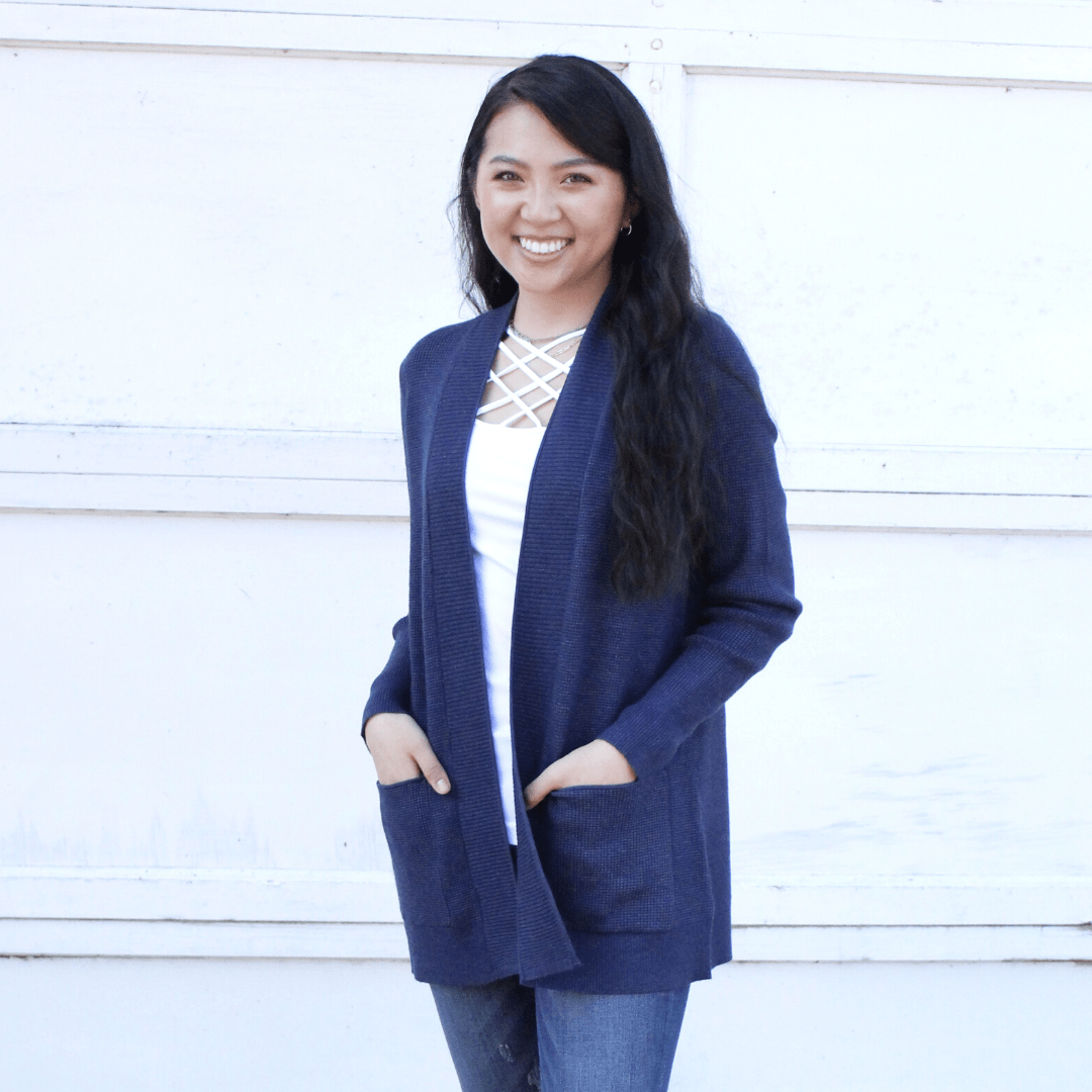 Waffle Pocket Open Cardigan