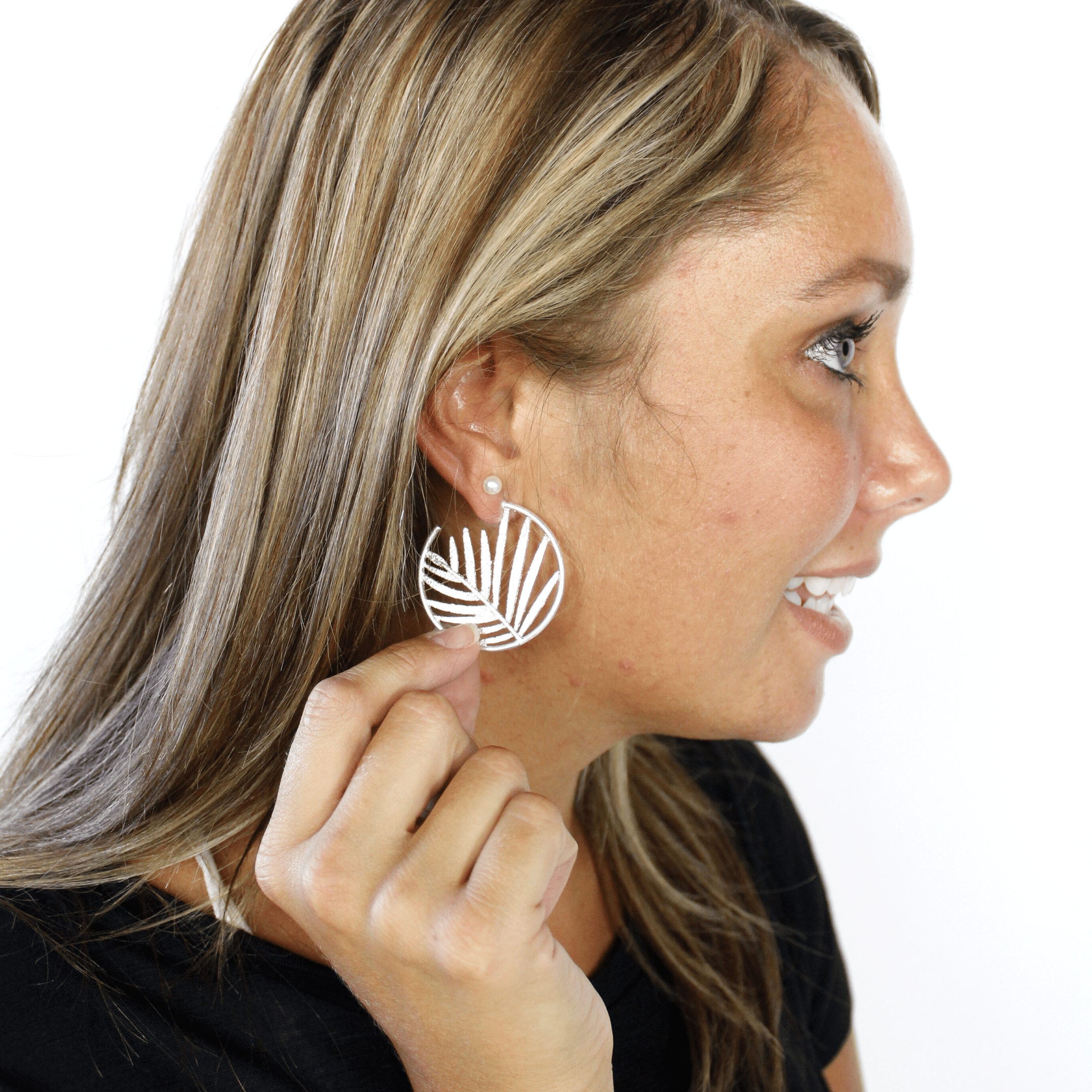 Leaf Hoop Earring