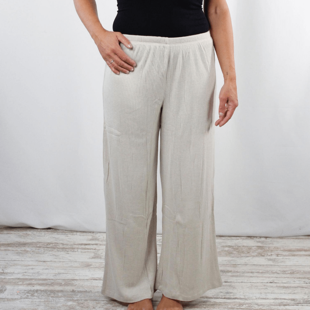 Wide Leg Knit Crop Pant