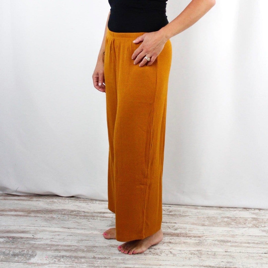 Wide Leg Knit Crop Pant