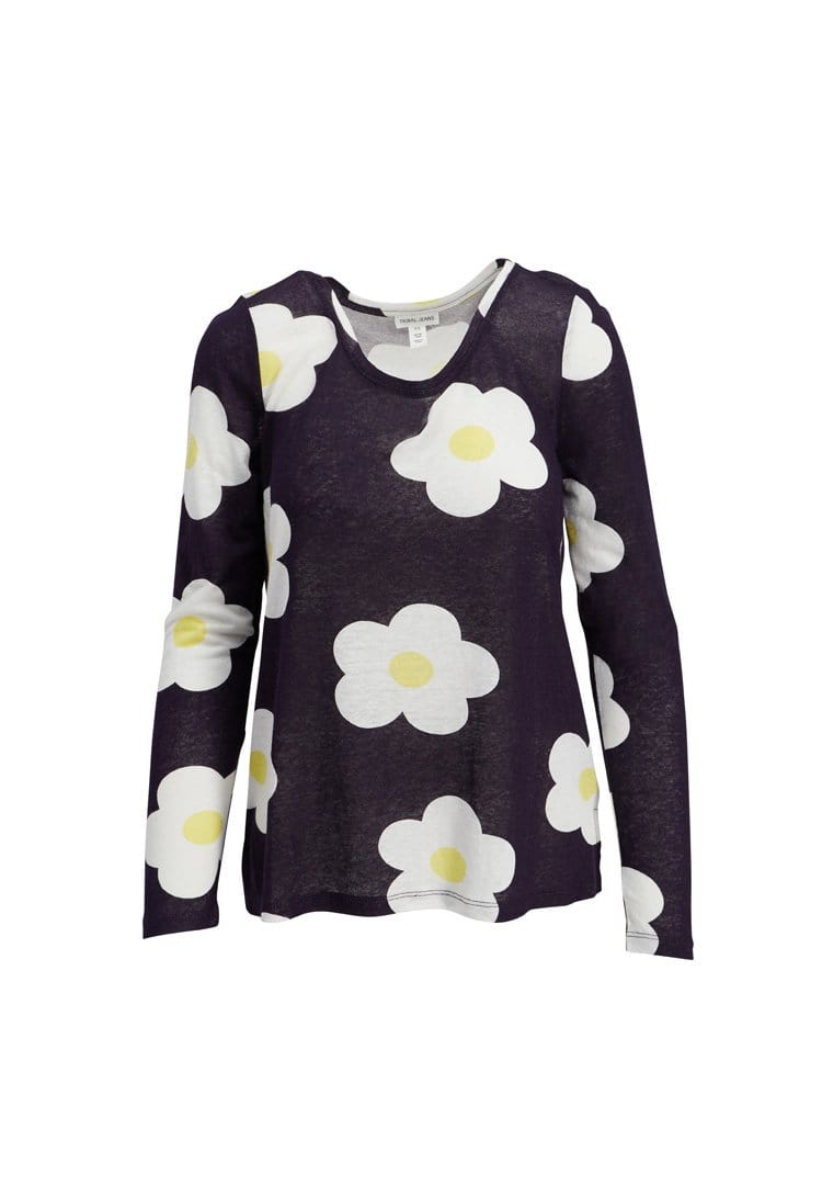 Nautical L/S Scoop Neck Top