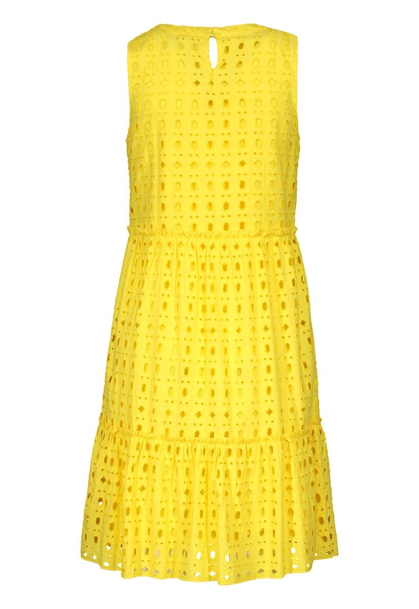 Lemon Crew Neck Layered Dress
