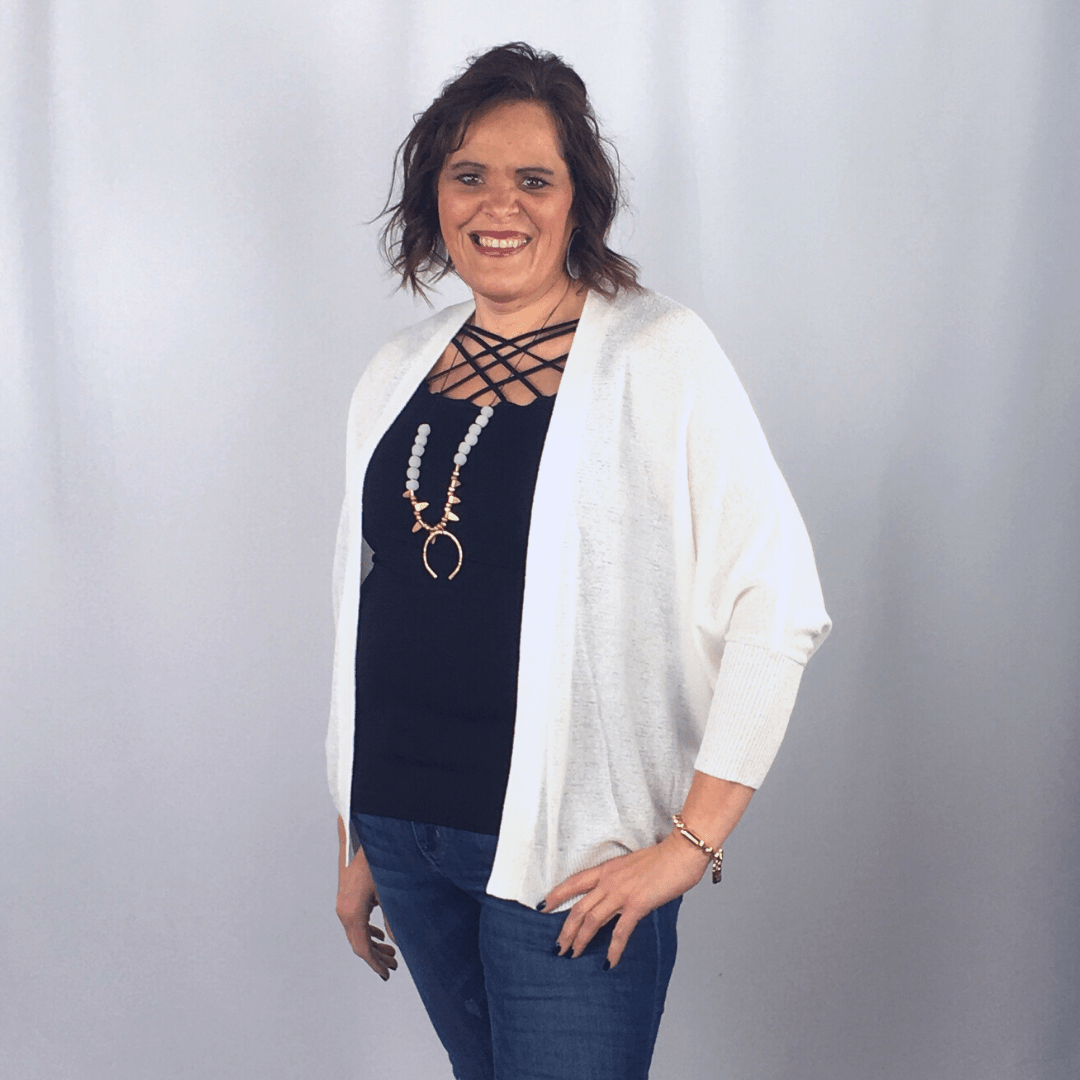 White Knit Cardigan